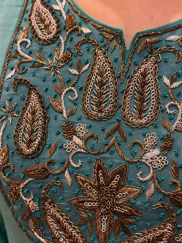 Aqua Paisley Set 2