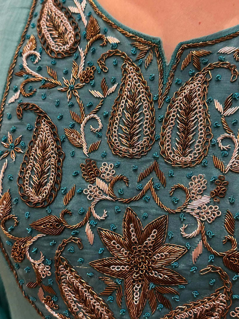 Aqua Paisley Set