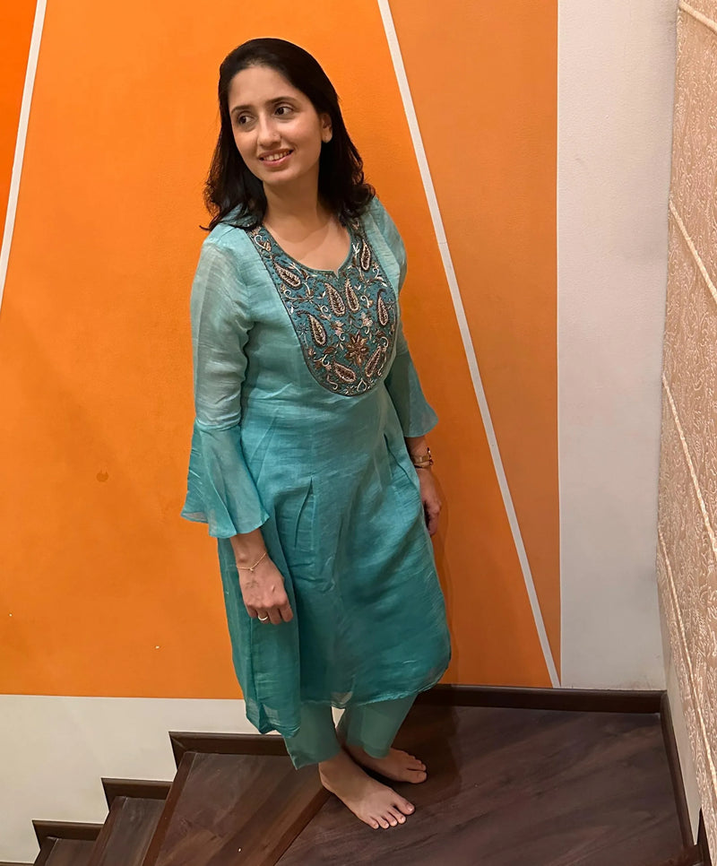 Aqua Paisley Set