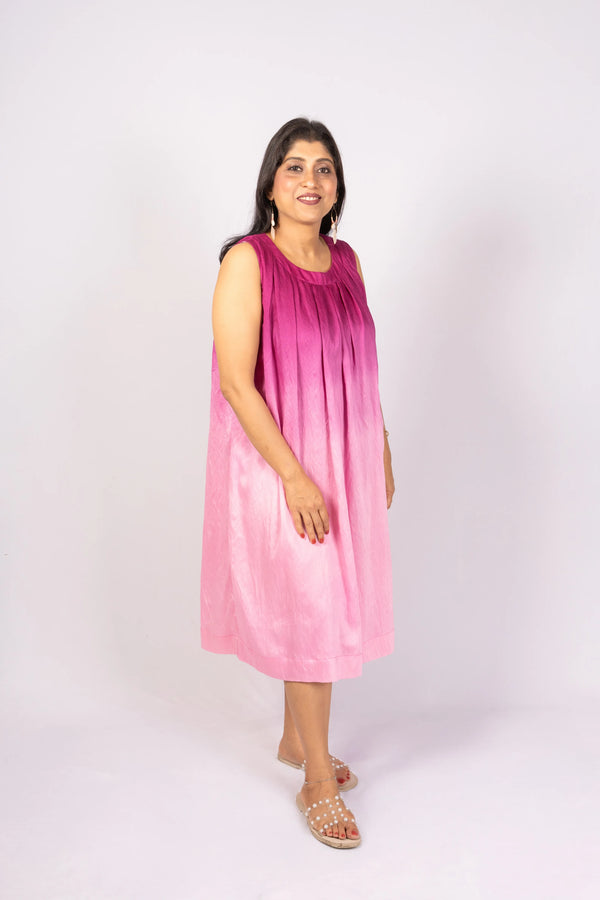 Raaga — Purple & Pink Shaded Chun Flared Dress