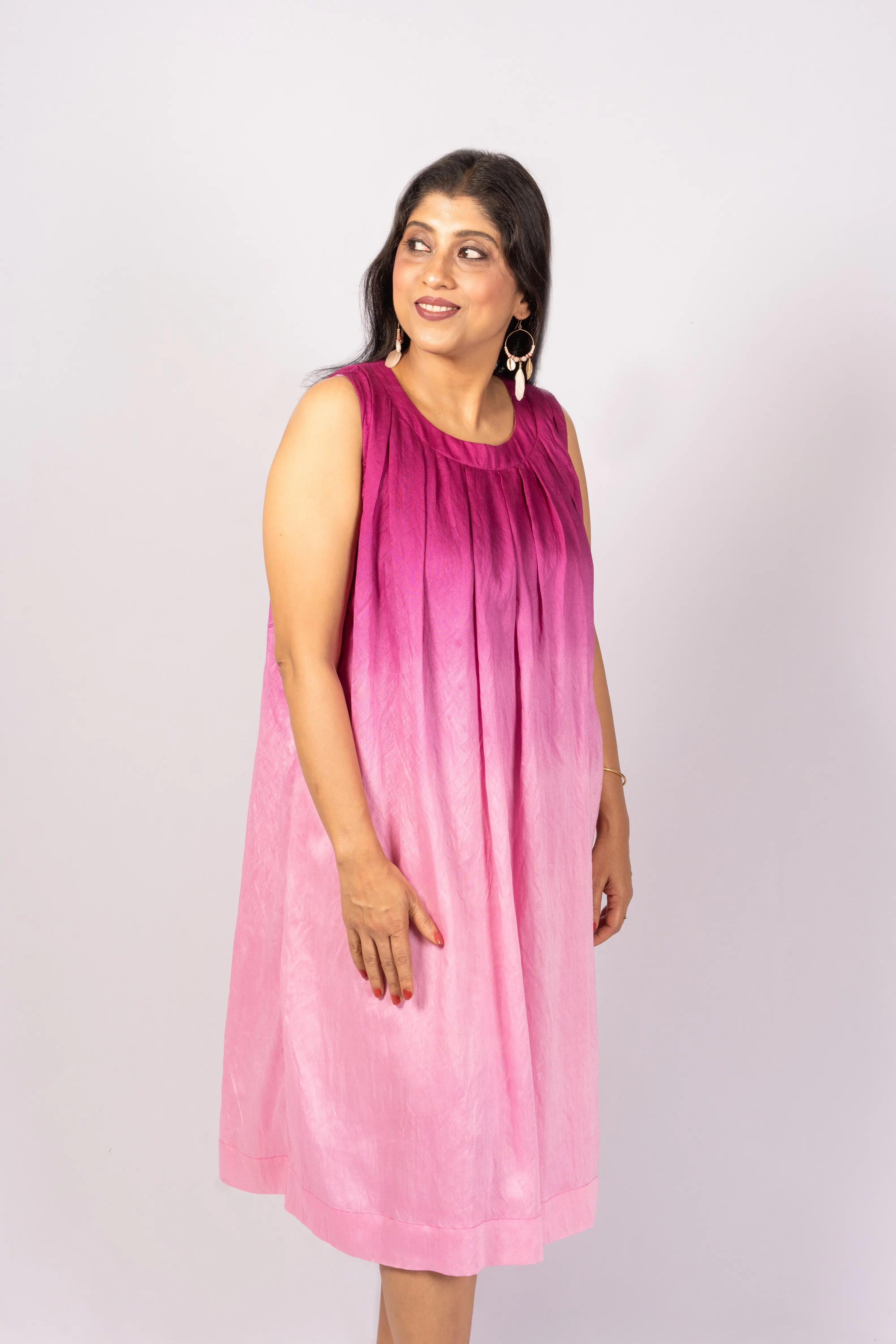 Raaga — Purple & Pink Shaded Chun Flared Dress