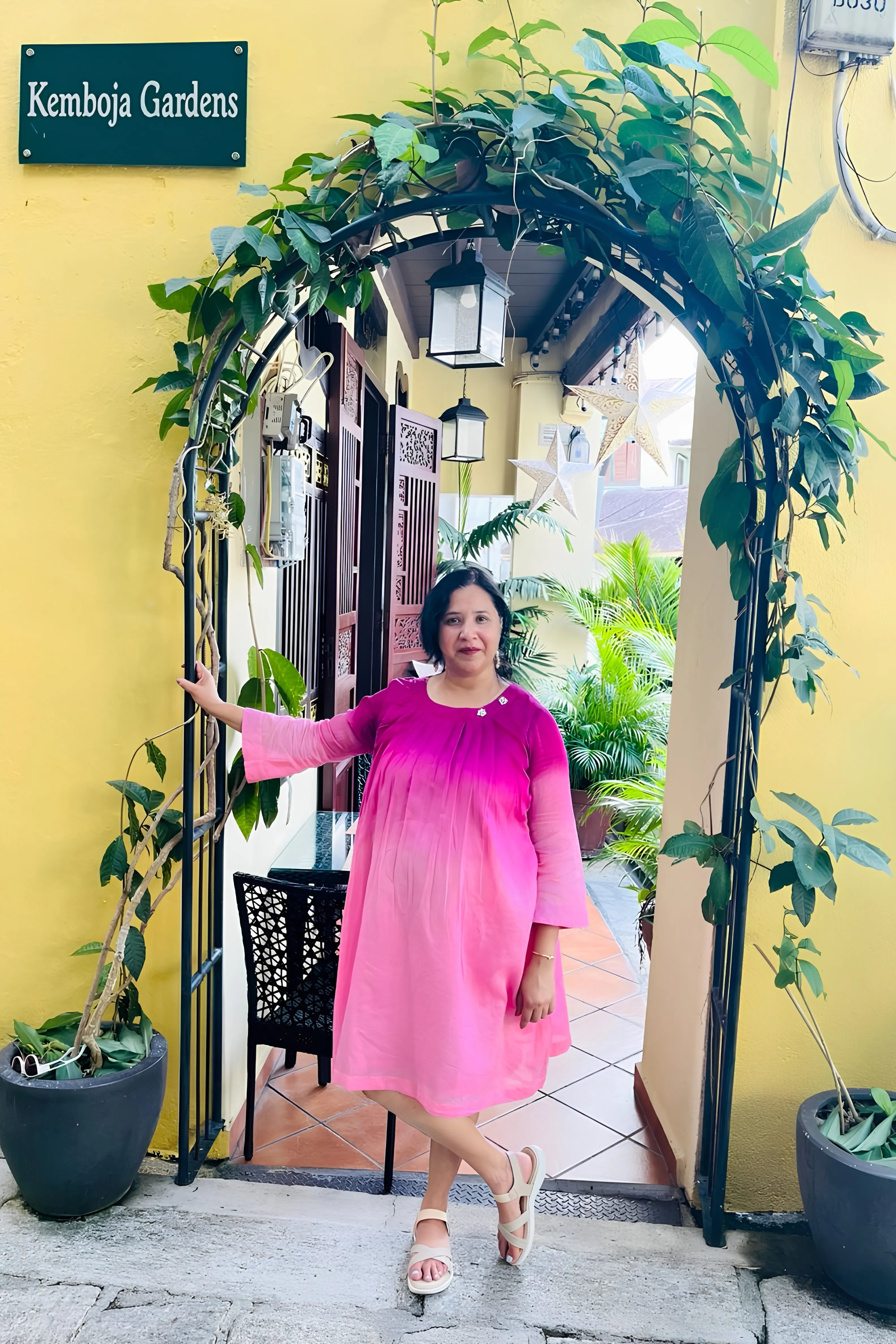 Raaga — Purple & Pink Shaded Chun Flared Dress