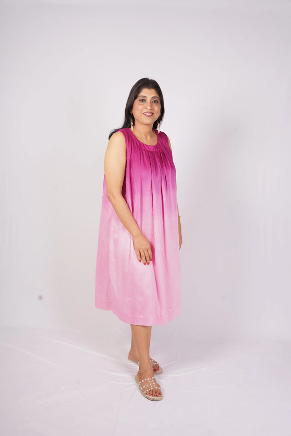 Raaga — Purple & Pink Shaded Chun Flared Dress