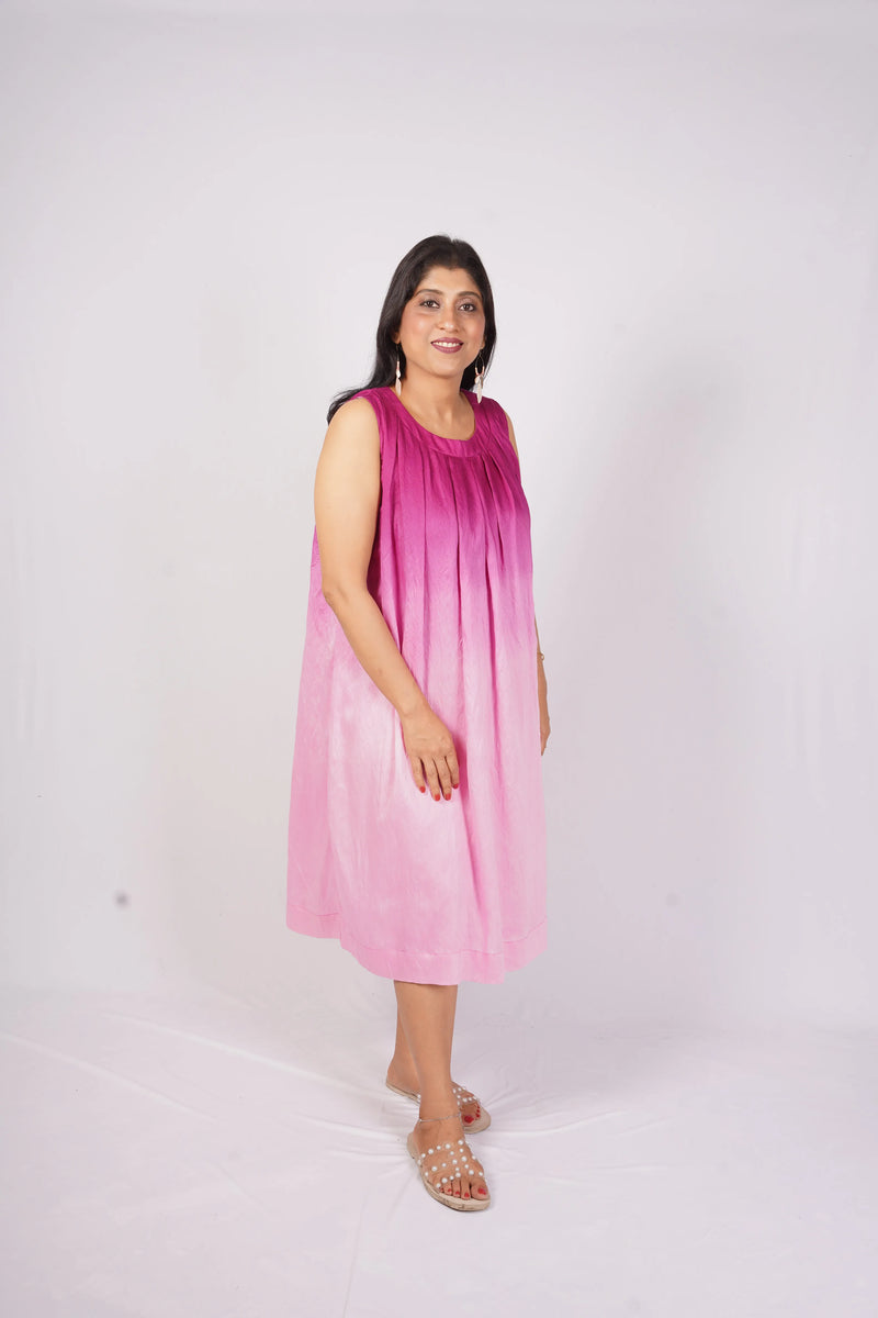 Raaga — Purple & Pink Shaded Chun Flared Dress