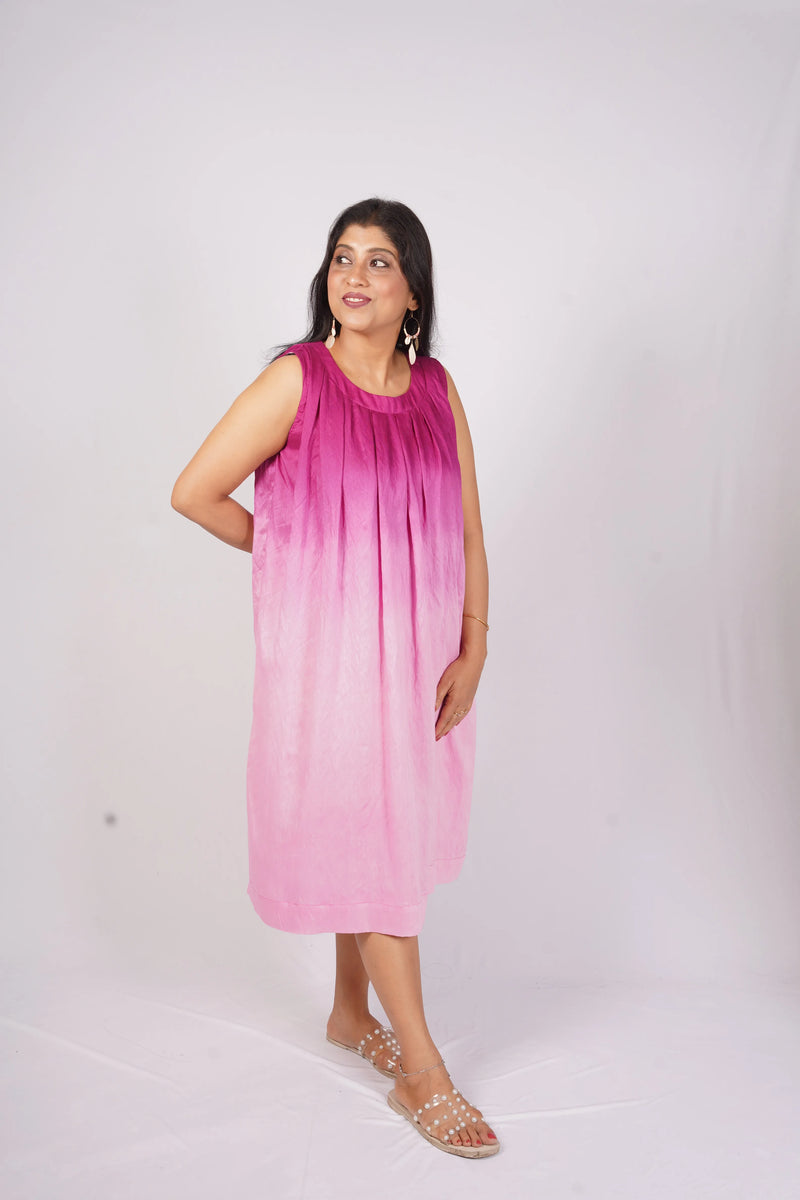 Raaga — Purple & Pink Shaded Chun Flared Dress